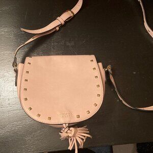Victoria's Secret Studded Crossbody Tote Purse Bag Pink Faux Leather